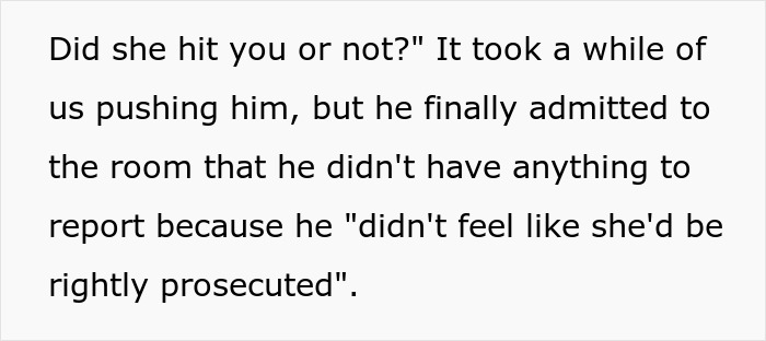 Text showing a discussion about a prank and potential consequences.