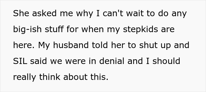 Text exchange about stepmom excluding stepchildren from events.