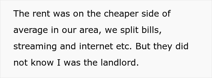 Text revealing roommates unaware I am the landlord, highlighting a discussion about rent and bills savings. Text revealing roommates unaware I am the landlord, highlighting a discussion about rent and bills savings.