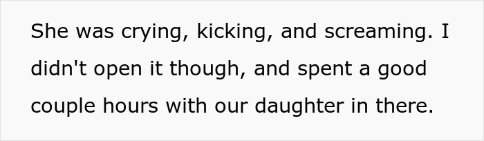 Text about newborn bedroom scenario apart from wife, describing an emotional situation.