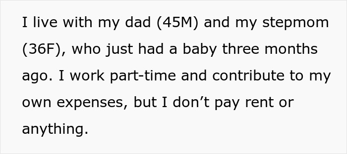 Stepmom Makes 18YO Watch Her Baby Because She Doesn’t Pay Rent, Gets A Reality Check Stepmom Makes 18YO Watch Her Baby Because She Doesn’t Pay Rent, Gets A Reality Check
