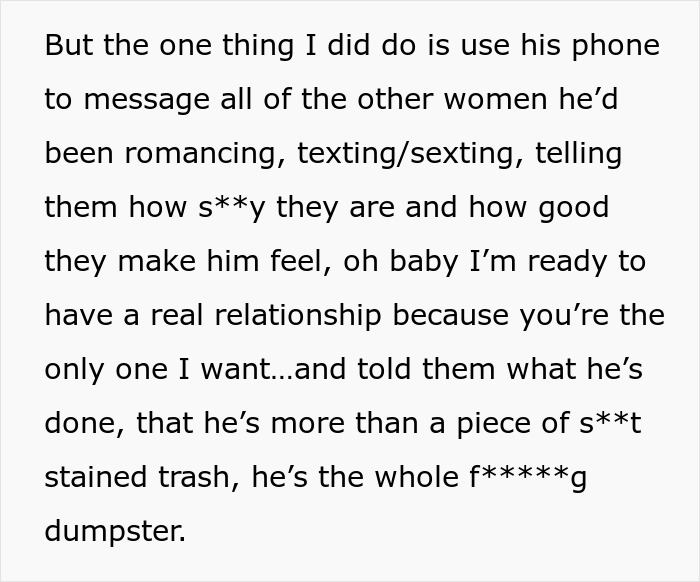 Text conversation reveals betrayal, girlfriend discovers messages to multiple women after accessing phone in ER.