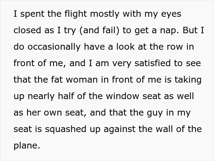Man squished in window seat swap during flight; passenger enjoys poetic justice. Man squished in window seat swap during flight; passenger enjoys poetic justice.