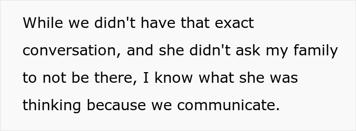 Text excerpt showing a husband explaining communication with his pregnant wife regarding family presence at birth.