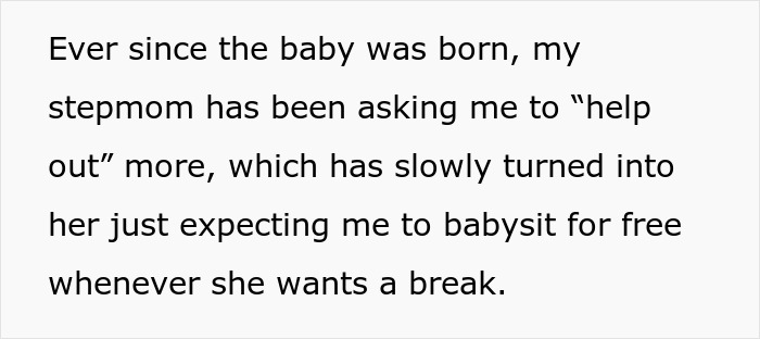 Stepmom Makes 18YO Watch Her Baby Because She Doesn’t Pay Rent, Gets A Reality Check Stepmom Makes 18YO Watch Her Baby Because She Doesn’t Pay Rent, Gets A Reality Check