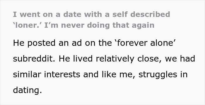 Self-described ugly man posts ad on subreddit, date highlights mismatched standards. Self-described ugly man posts ad on subreddit, date highlights mismatched standards.