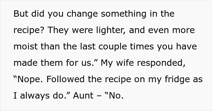 Text excerpt showing a husband confronting family over treatment of pregnant wife and demanding apology before birth.