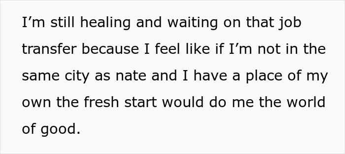 Text about healing and seeking a fresh start after being dumped.