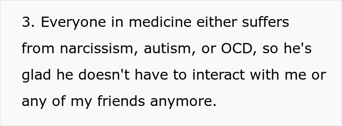 Text highlighting medical expertise challenged; mentions conditions like narcissism, autism, and OCD in medicine.