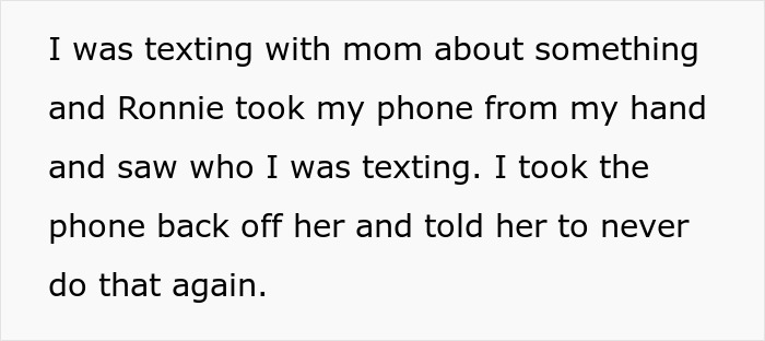 Text conversation about a woman trying to bond with fiancé’s daughter turns tense when phone boundaries are crossed. Text conversation about a woman trying to bond with fiancé’s daughter turns tense when phone boundaries are crossed.