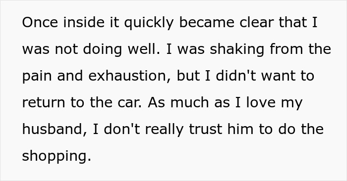 Text snippet about new mom feeling unwell while shopping, highlighting "teen pregnancy" concept. Text snippet about new mom feeling unwell while shopping, highlighting "teen pregnancy" concept.