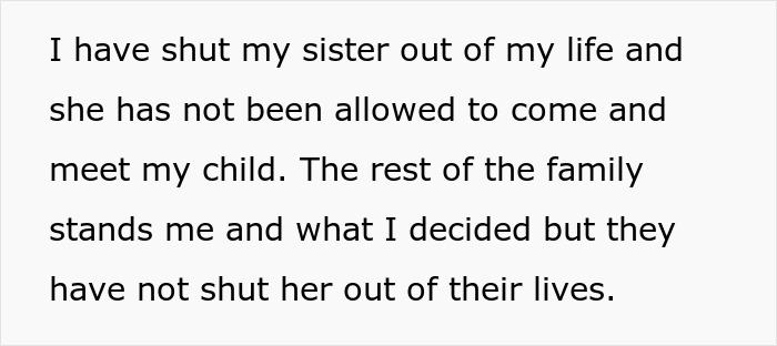 Text about family conflict over sister's STD-spreading ex and resulting estrangement. Text about family conflict over sister's STD-spreading ex and resulting estrangement.