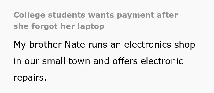 College student shocked after laptop sold; text about electronics shop owner's experience.