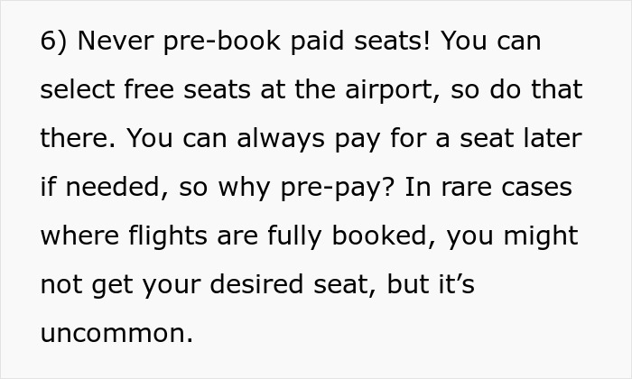 Tip on scoring affordable flights: Choose free seat selection at the airport to save money when booking flights.