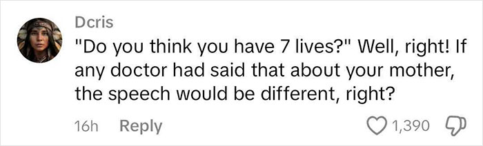 Comment criticizing med students for mocking transplant patient, questioning if they'd say the same if it was their mother. Comment criticizing med students for mocking transplant patient, questioning if they'd say the same if it was their mother.