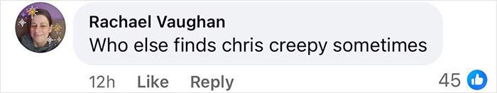 Comment from Rachael questioning Chris, related to JoJo Siwa discussion on identity in Big Brother.