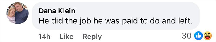 Facebook comment by Dana Klein about Morgan Wallen's exit from SNL stage, stating he did his job and left.