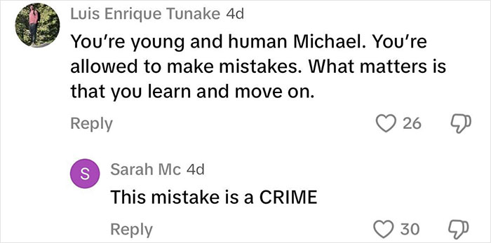 Social media comments discussing teacher backlash over recorded content at daycare.