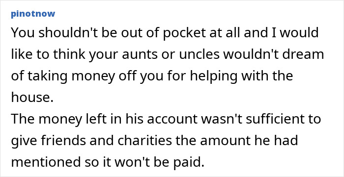 Text conversation about woman inheriting late father’s estate and feeling guilty for not fulfilling every wish. Text conversation about woman inheriting late father’s estate and feeling guilty for not fulfilling every wish.