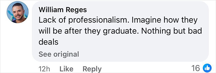 Comment criticizing medical students' professionalism after accusations. Comment criticizing medical students' professionalism after accusations.