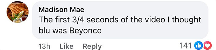 Screenshot of a social media comment discussing Beyonc&eacute; and Jay-Z after Blue Ivy's live performance.