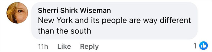 Comment on regional differences between New York and the South, highlighting varied perspectives.