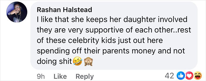 User comment discussing Beyonc&eacute; and Jay-Z supporting their daughter Blue Ivy in performing live amid grooming accusations.