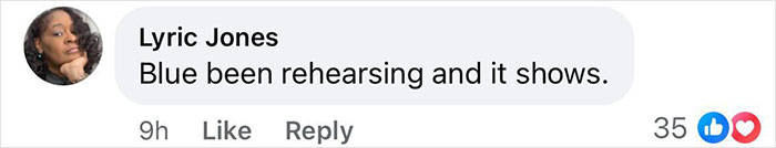 Comment on social media about Blue Ivy rehearsing, related to Beyonc&eacute; and Jay-Z accused of grooming after live performance.