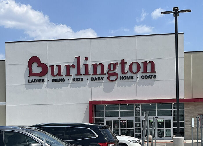 Burlington retail store exterior under blue sky, illustrating companies that lost customers forever after screwing around.