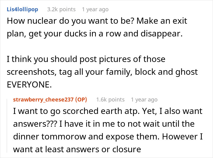 Reddit post discussing a bride exposing her fianc&eacute;&rsquo;s affair with her best friend, contemplating family chaos solutions.