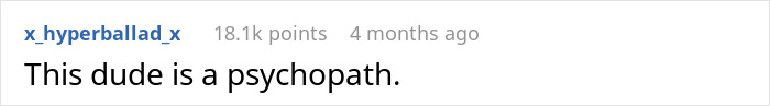 Screenshot of a Reddit comment calling a person a psychopath in a discussion about sleep deprivation in a relationship. Screenshot of a Reddit comment calling a person a psychopath in a discussion about sleep deprivation in a relationship.