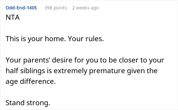 Text comment supporting boundaries against siblings destroying stuff. Text comment supporting boundaries against siblings destroying stuff.