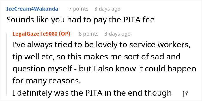 Customer vents about nail salon prices, causing chaos in comment exchange.