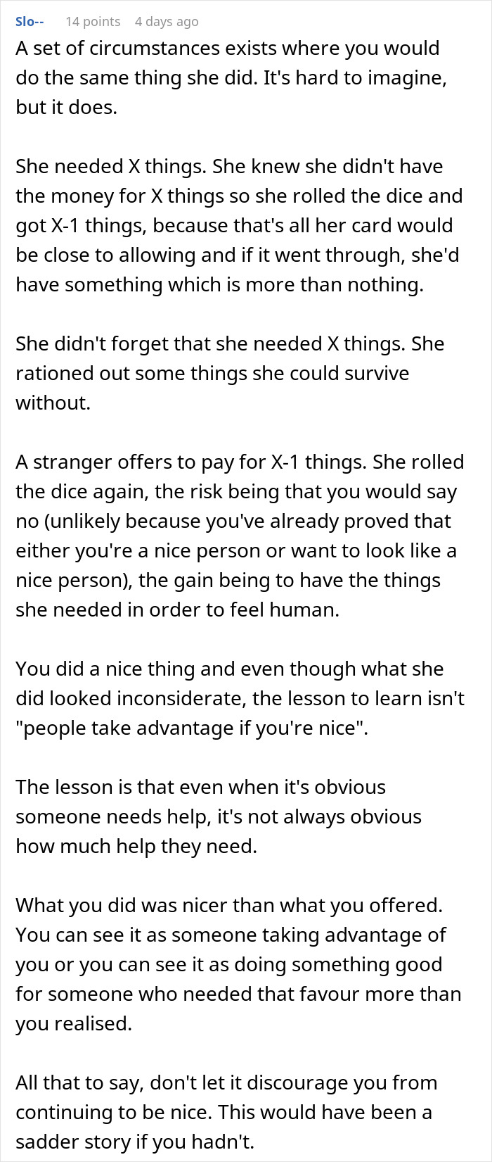 Text detailing a good deed snowballing into an unexpected charity event.