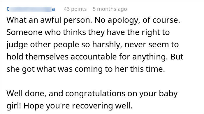 Text message defending new mom from judgmental old lady about teen pregnancy. Congratulations on baby expressed. Text message defending new mom from judgmental old lady about teen pregnancy. Congratulations on baby expressed.
