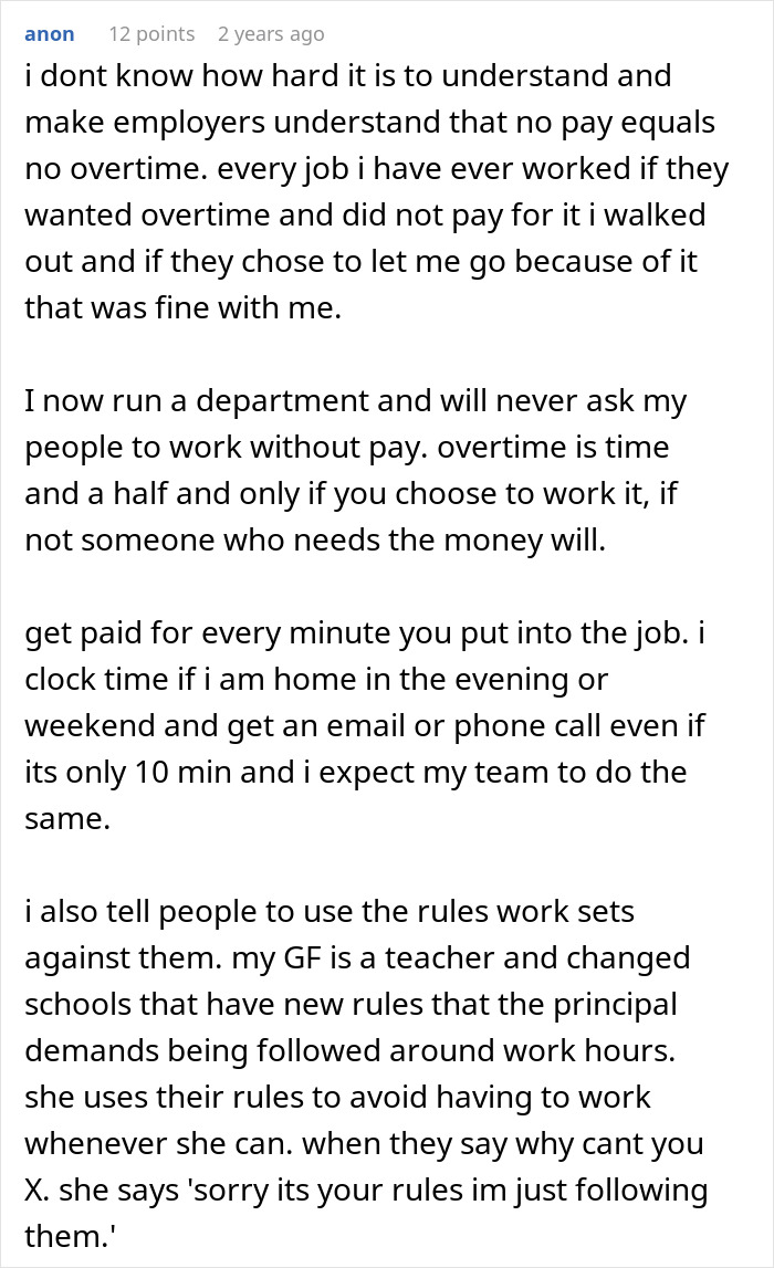 Company Bans Overtime, Employee Obliges And Leaves During A Full-Blown Crisis