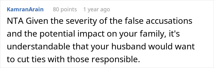Reddit comment discussing the impact of false CPS claims on family dynamics.