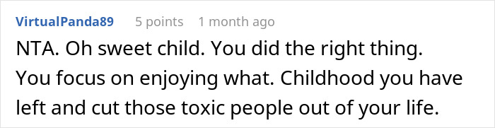 Comment supporting 16-year-old taking on adult responsibility in family situation. Comment supporting 16-year-old taking on adult responsibility in family situation.