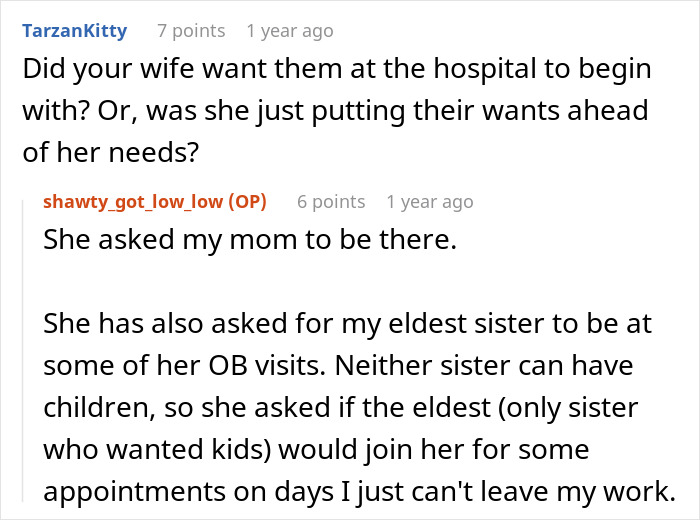 Discussion about hubby confronting family over treatment of pregnant wife and banning them from birth until apology.