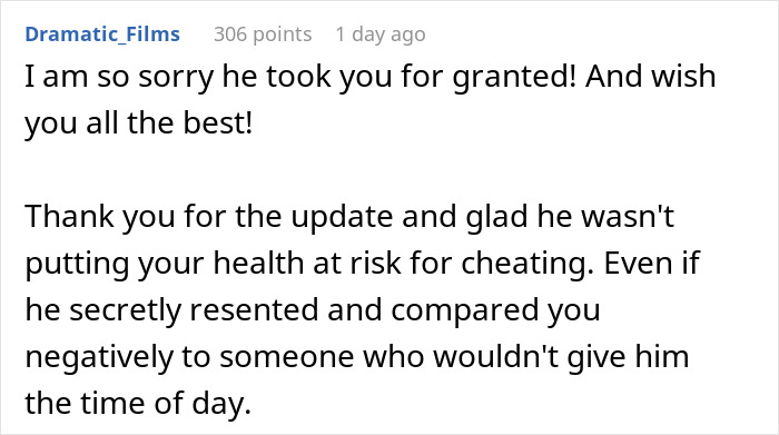 Text conversation about woman getting dumped after 9 years, commenters offer support and advice.