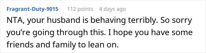 Supportive comment about a woman's miscarriage and her husband's behavior, emphasizing empathy and advice. Supportive comment about a woman's miscarriage and her husband's behavior, emphasizing empathy and advice.