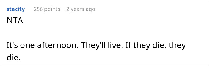 Reddit comment discussing lack of meat option at wedding with bold “NTA” response. Reddit comment discussing lack of meat option at wedding with bold “NTA” response.