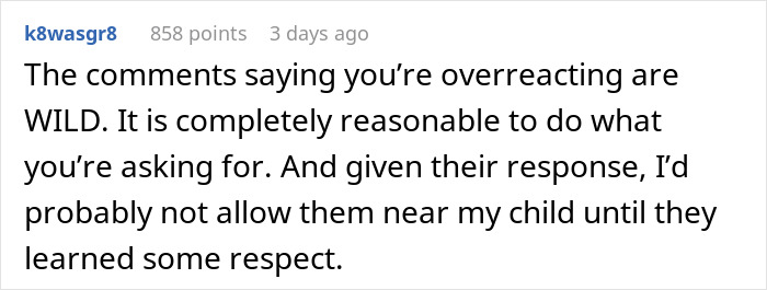 Reddit comment supporting vaccination updates before seeing a new baby, emphasizing respect and safety. Reddit comment supporting vaccination updates before seeing a new baby, emphasizing respect and safety.