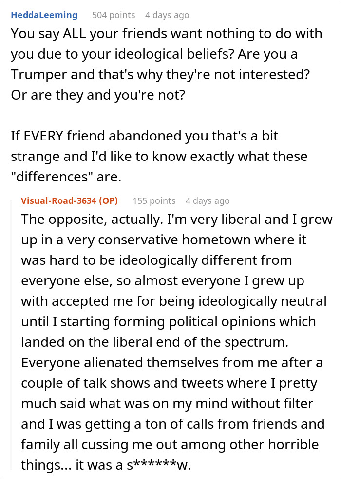Anonymous celebrity confesses online about feeling tired and disillusioned with life amid ideological differences.