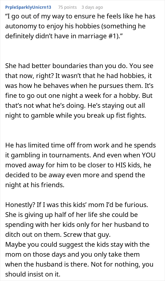 Online discussion about a husband's absence during nights with his kids at home. Online discussion about a husband's absence during nights with his kids at home.