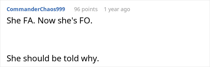 Reddit comment about a woman not inviting her entitled sister to Easter vacation.