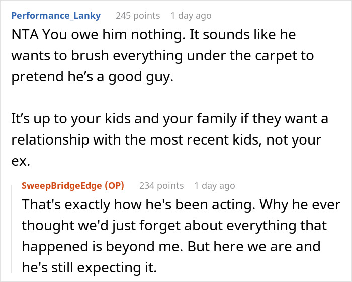 Woman Wants Nothing To Do With Ex-Husband&rsquo;s New Family, Tells Him As Much, He Whines About It