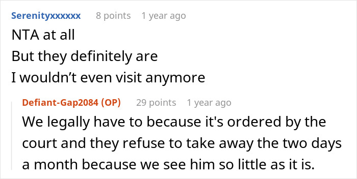 Reddit comment discussion on making things uncomfortable during an engagement dinner.