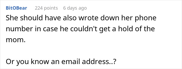 A Reddit comment suggesting a student should write contact details for her laptop collection.