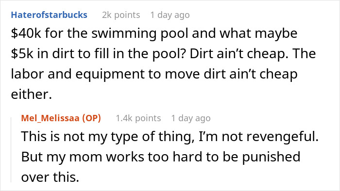 Discussion about losing $40K and a swimming pool over a neighbor&rsquo;s illegal shed, with comments on costs and personal feelings.